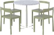 Baxter - Poseidon Cafe Table Package - 4 Chairs